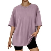 SUNBS Plus Size Tops for Women Workout T Shirts Short Sleeve Spring Tee Summer Clothes 2025